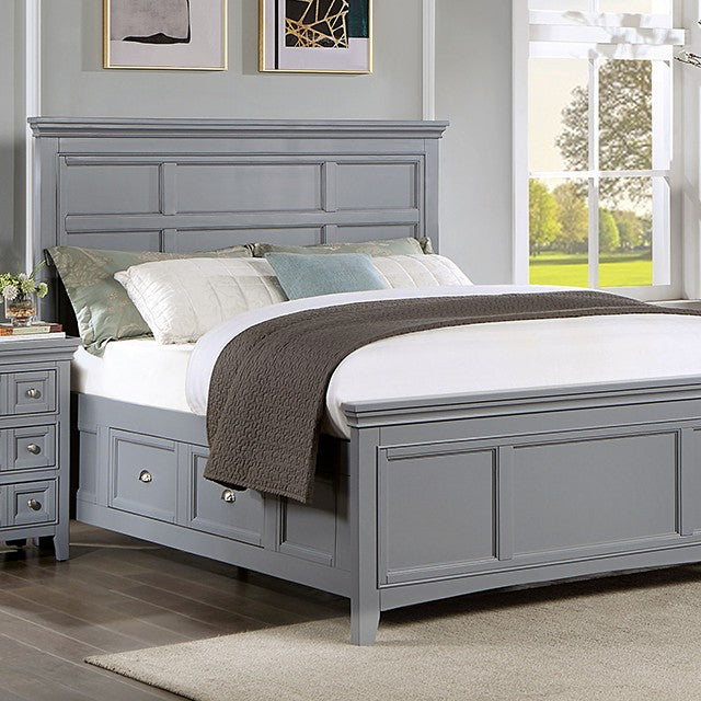 Castile 4 Pc Bedroom Collection FOA - Gray or White