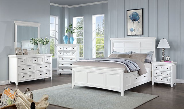 Castile 4 Pc Bedroom Set - White