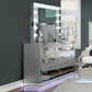 Belladonna Glam Silver Bedroom Set w/LED Lighting