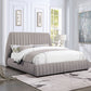 Sherise Gray Upholstered Low Profile Bed