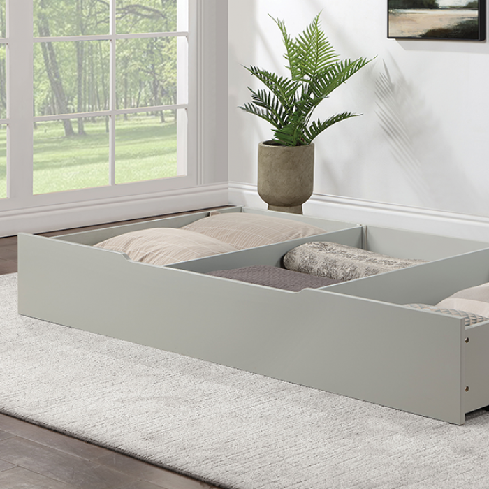 Lycoris Trundle Bed/Storage CM7477GY-TR