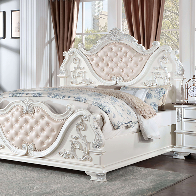 Esparanze Pearl White Queen Bed