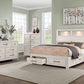 Karla Bookcase Headboard Bedroom Set LED Lights