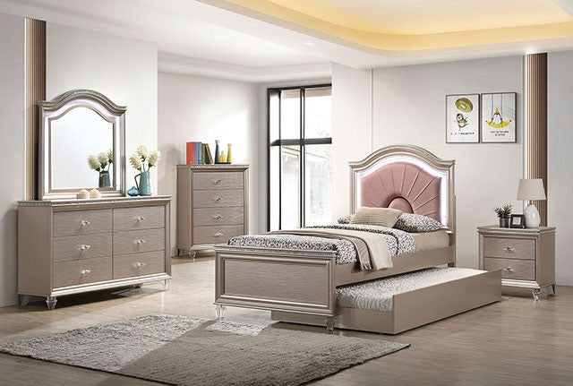 Juego de dormitorio juvenil Allie con cama nido - Furniture of America