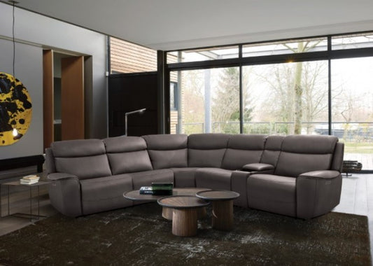 Edmondus Power Wallhugger Sectional - DarK Gray