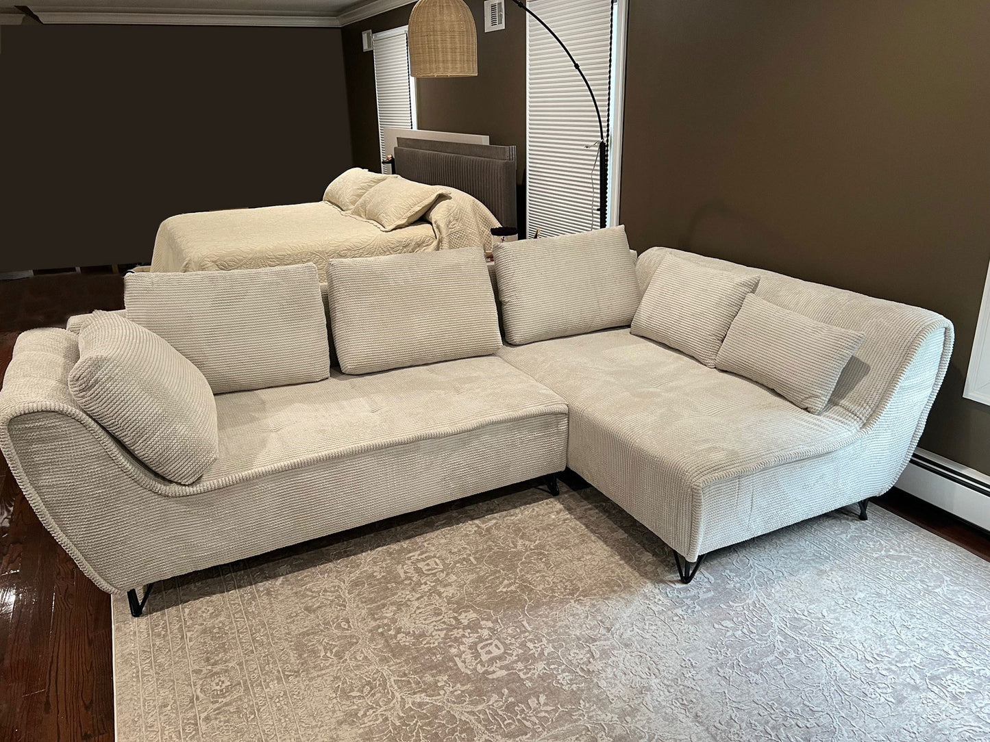 Cocoli Pearl Sectional w/Bed by ESF Furniture