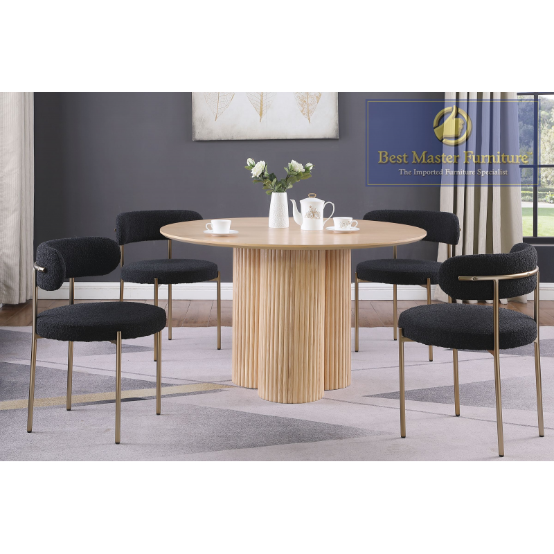 Best Master D028 Dining Set - Black Chairs