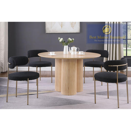 Best Master D028 Dining Set - Black Chairs