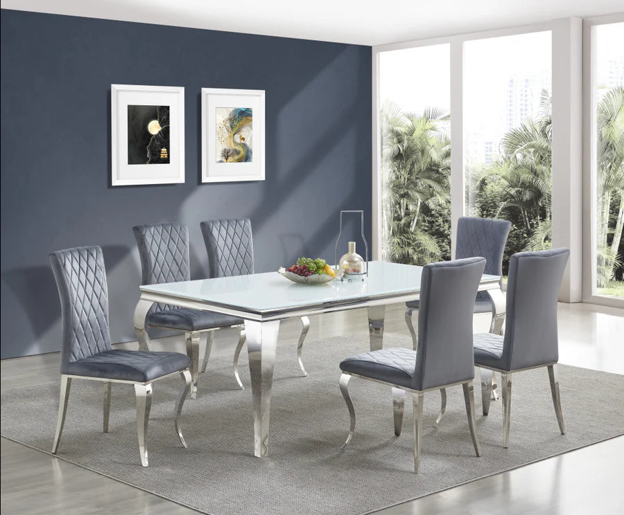 McFerran D1002 Modern 7 Pc Dining Set