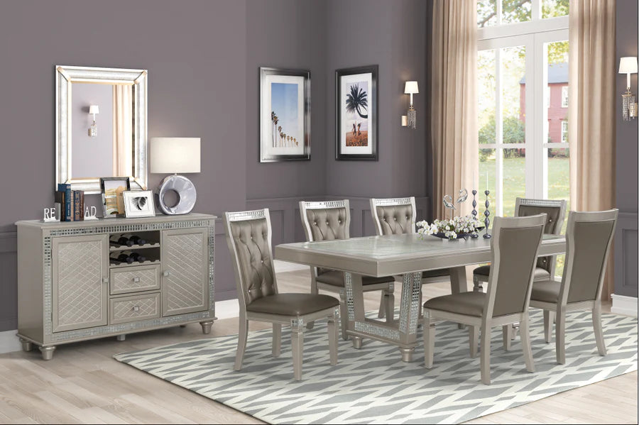 McFerran Home D168 Colección de comedor con hoja