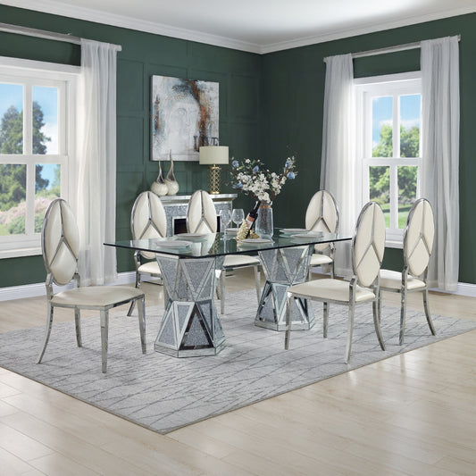 Noralie DN00722 Glass Glam Dining Collection