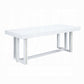 Paxley White High Gloss Finish Dining Set