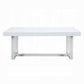 Paxley White High Gloss Finish Dining Set