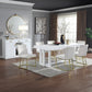 Paxley White High Gloss Finish Dining Set