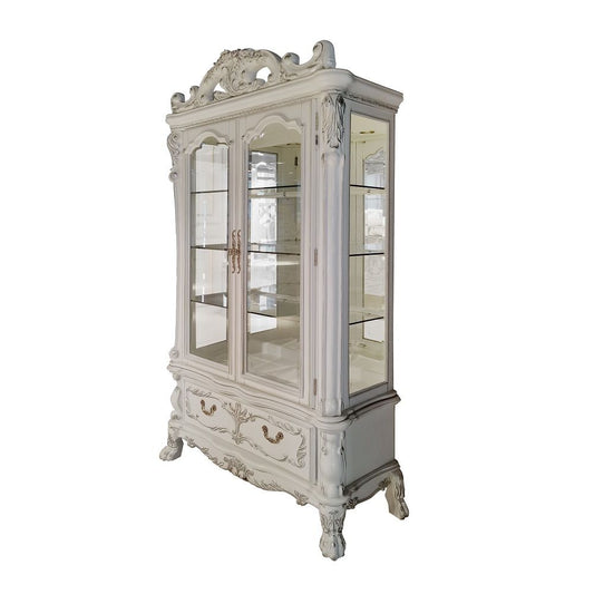 Dresden DN01702 Gabinete de curiosidades blanco hueso