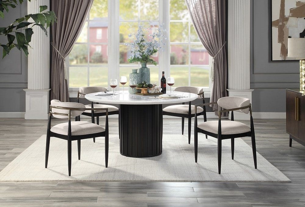 Jaramillo 5 Pc Marble Top Dining Collection - Acme DN02141