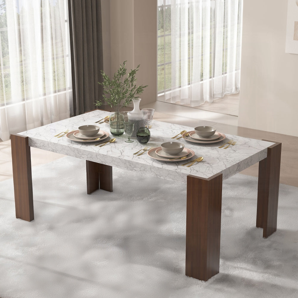 Hettie Dining Set w/Engineeed Stone Top DN02157