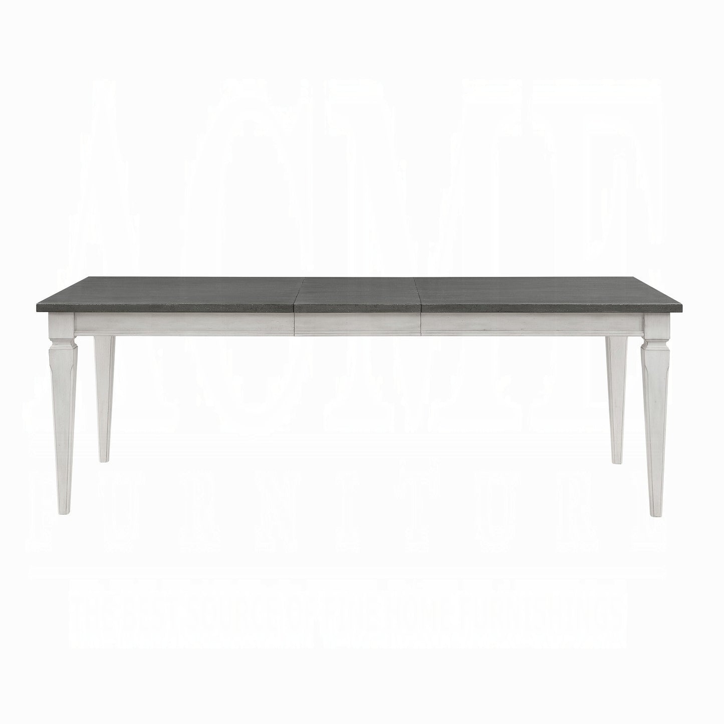 Colección de comedor Katia Weathered White con extensión