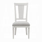 Colección de comedor Katia Weathered White con extensión