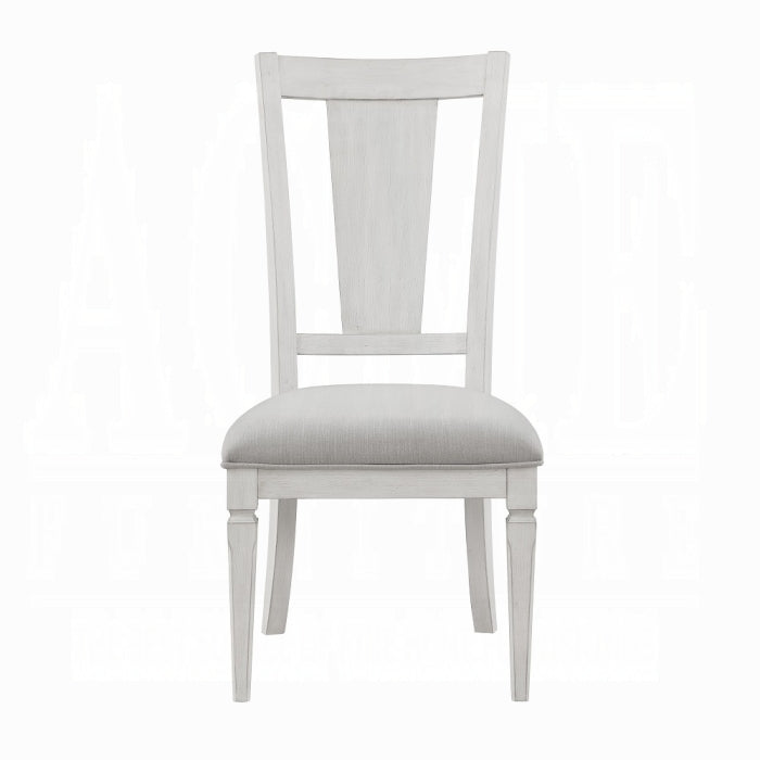 Colección de comedor Katia Weathered White con extensión