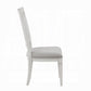 Colección de comedor Katia Weathered White con extensión