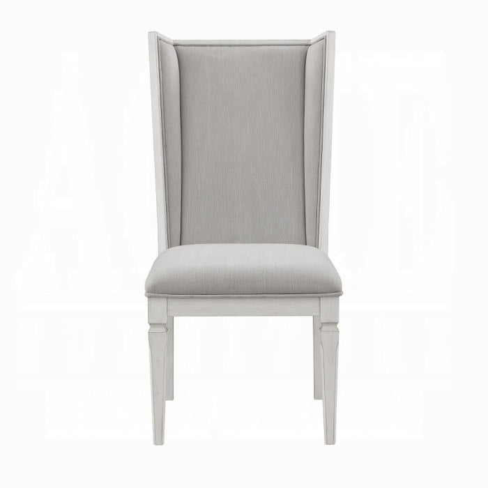 Colección de comedor Katia Weathered White con extensión