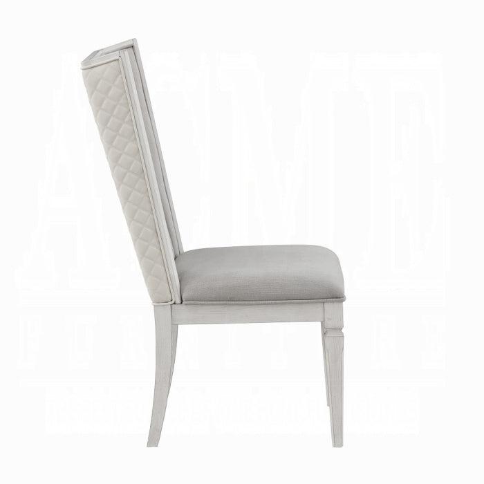 Colección de comedor Katia Weathered White con extensión