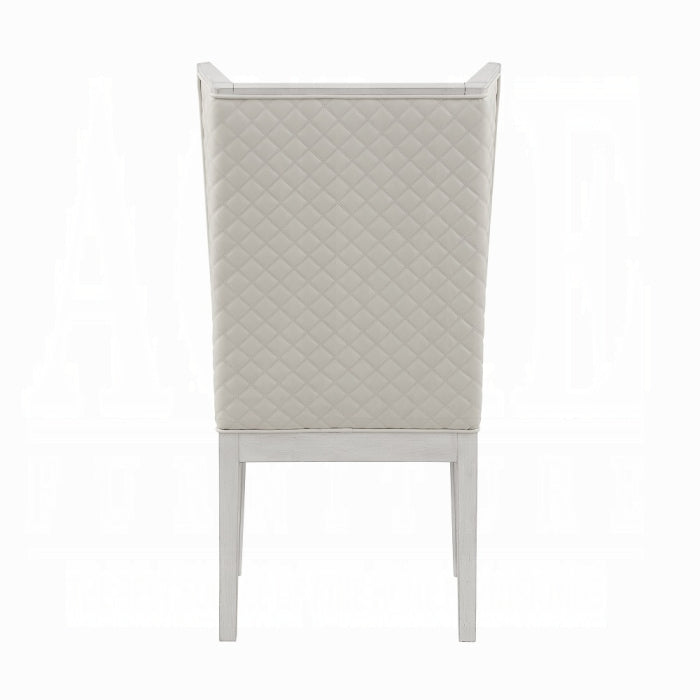 Colección de comedor Katia Weathered White con extensión