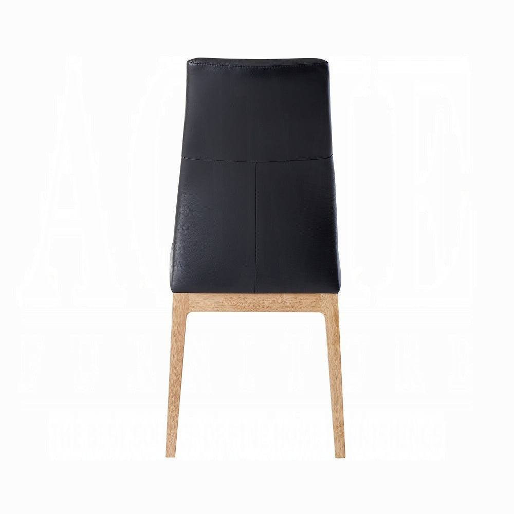 Raquan Black Leather Side Chair DN02398