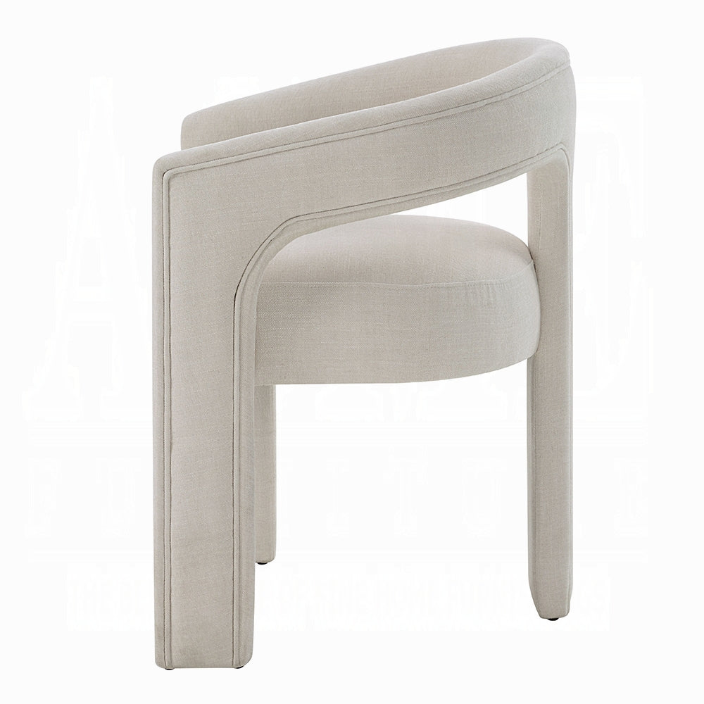 Gamarya White Chenille Chair - Set of 2