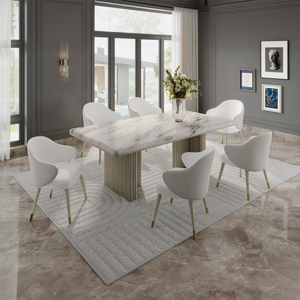 Charity Marble Top Dining Set DN03085