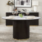 Clayten Round Marble Dining Table - 2 Chair Options