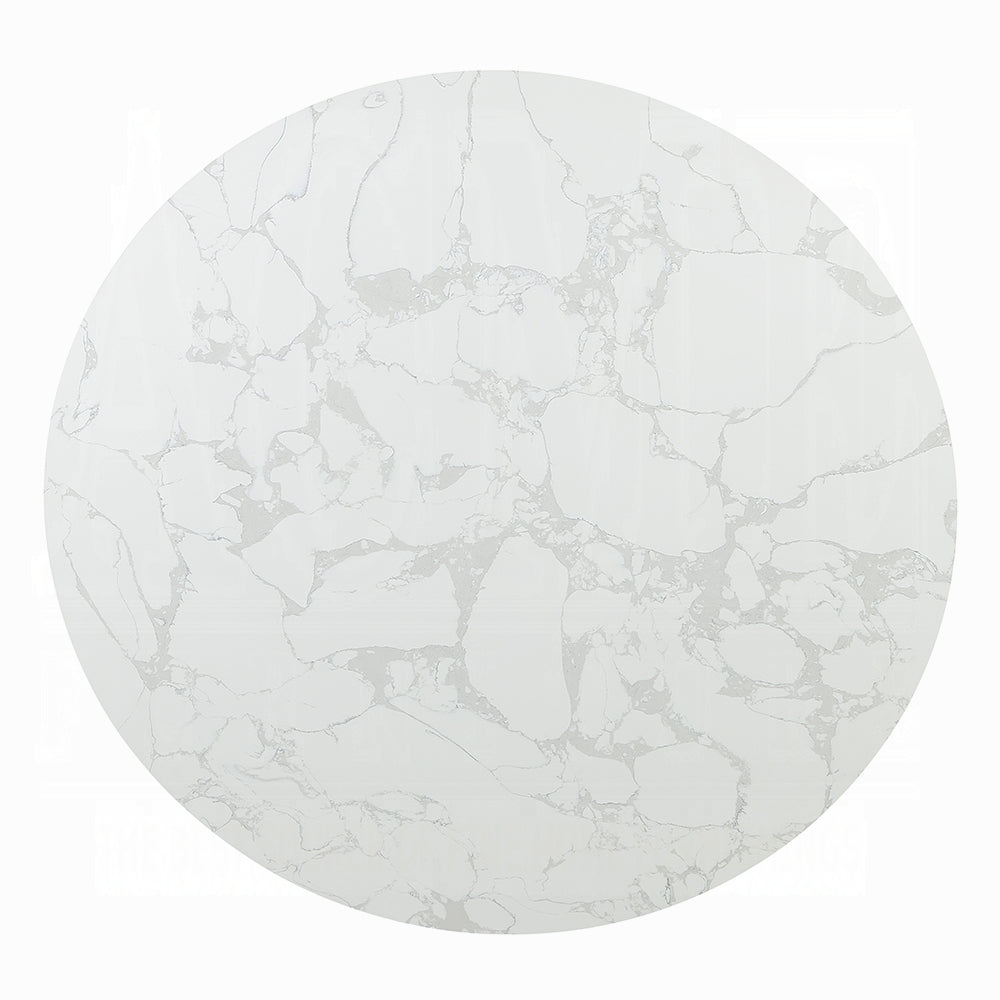 Clayten Round Marble Dining Table - 2 Chair Options