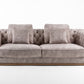 Divani Casa Dosie - Transitional Beige Velvet Sofa