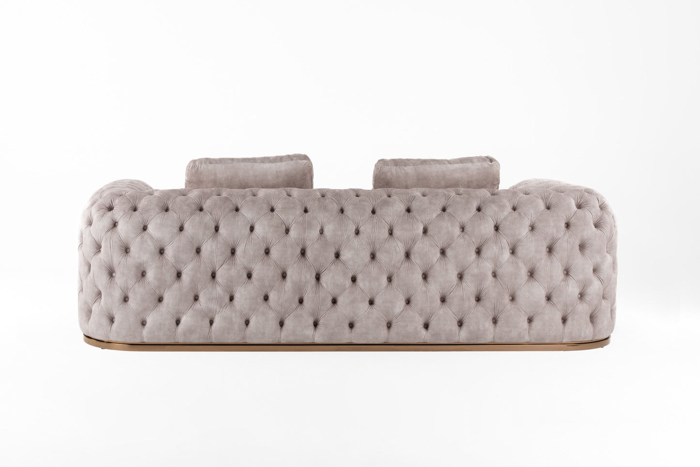 Divani Casa Dosie - Transitional Beige Velvet Sofa