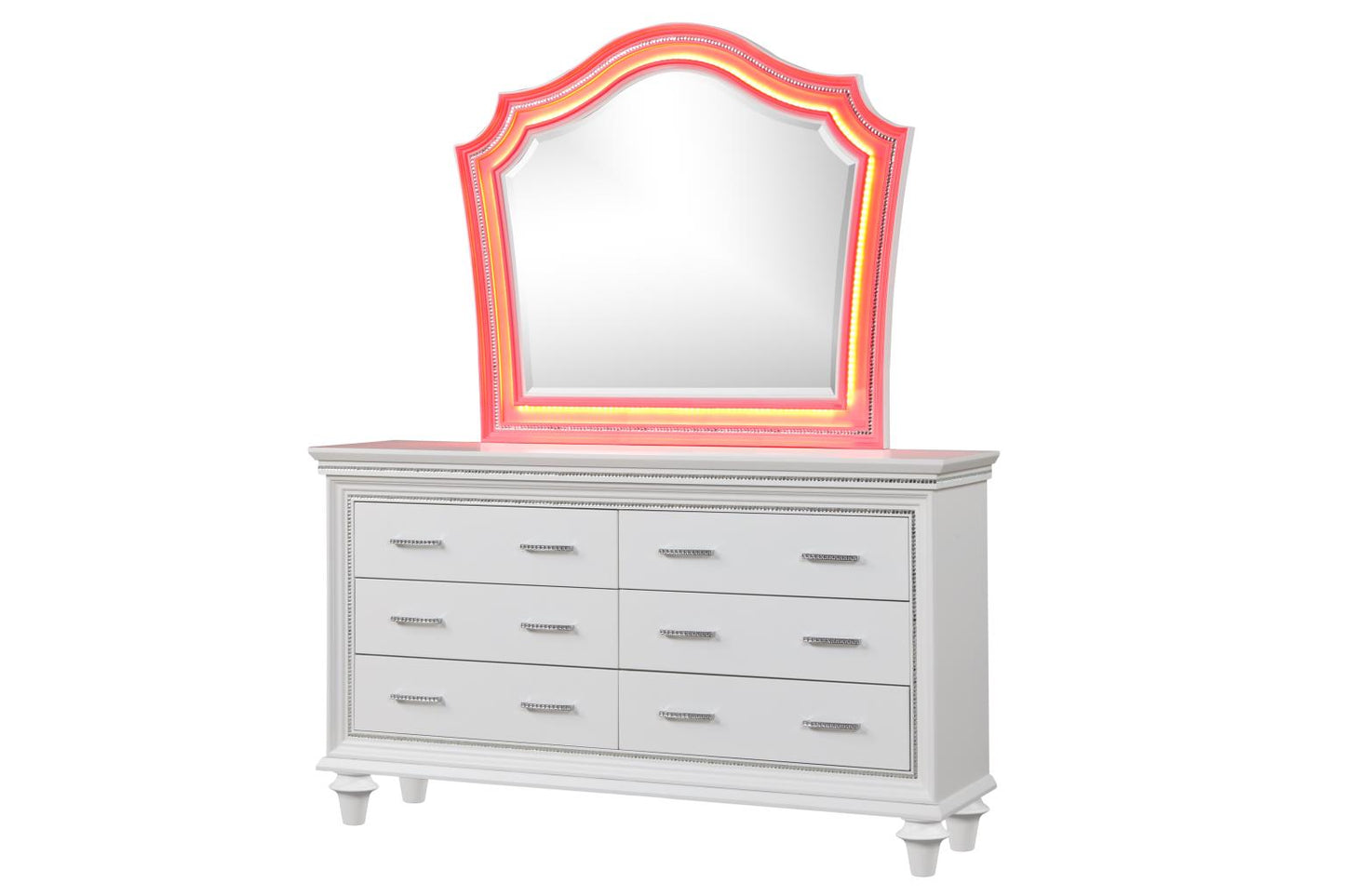 Rosie White Mirror w/LED Light