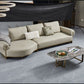 EK-LY1002 Olive Gray Top Grain Leather Sectional