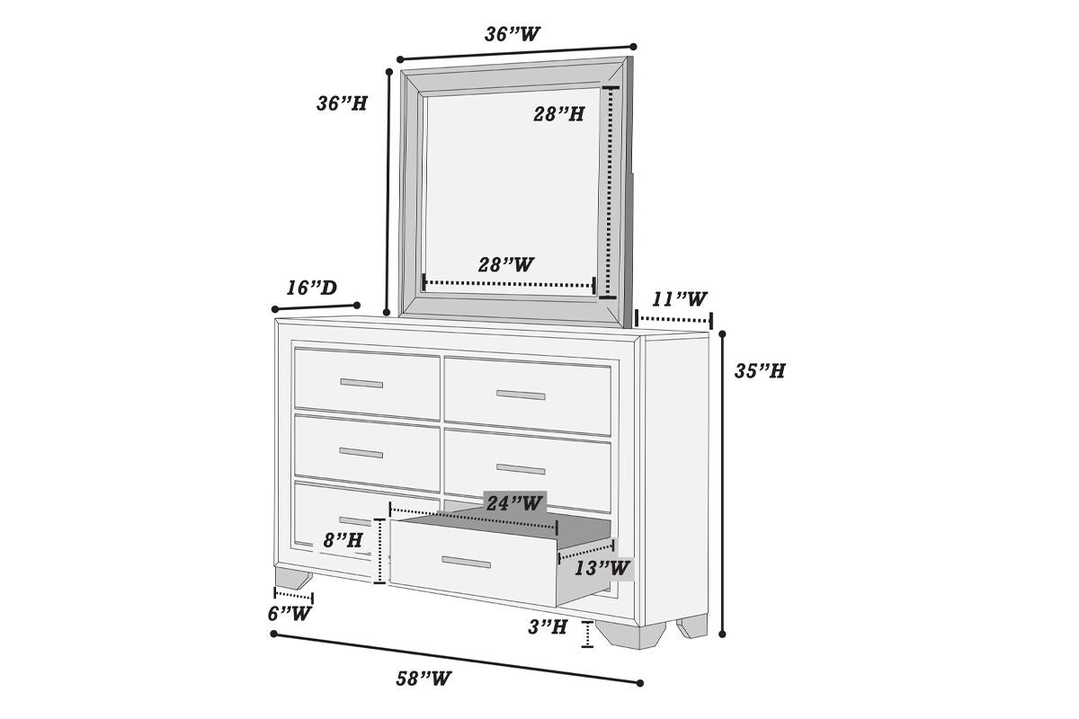 F9627 Queen or King 4 Pc Bedroom Set