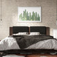 Nova Domus Fantasia - Dark Walnut/Dark Grey Bed & Two Nightstands