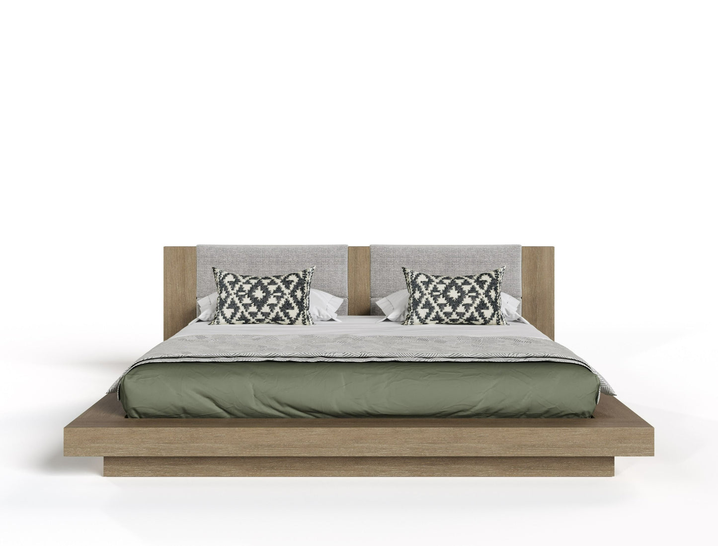 Fantasia Contemporary Bed with Two Nightstands