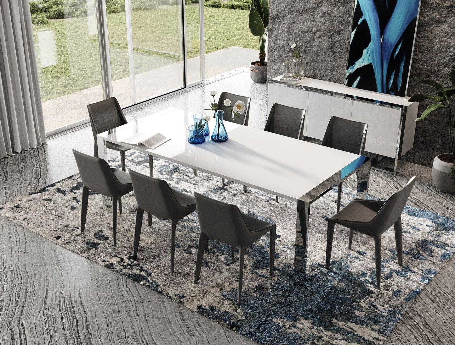 Modrest Fauna Modern White High Gloss Dining Table