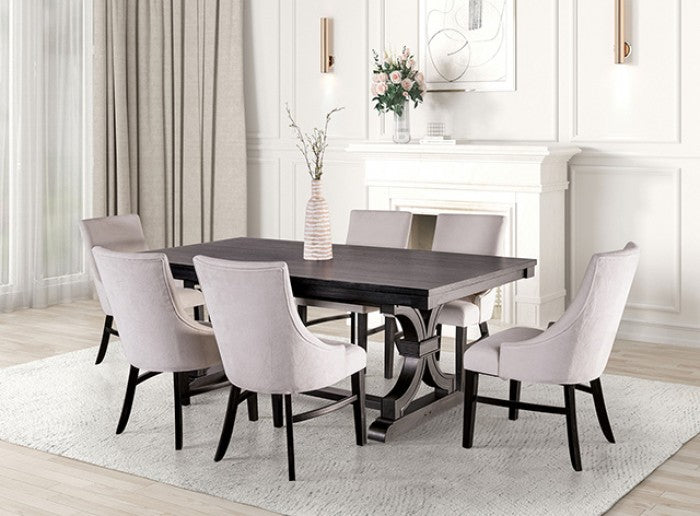 Colección de comedor negro de 7 piezas Gosport FM3200BK