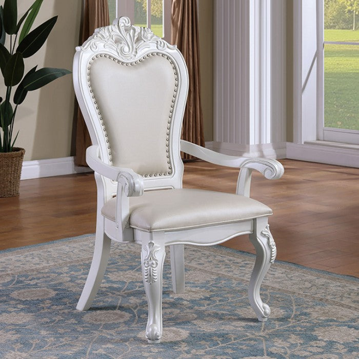 Manzanita White Double Pedestal Dining Set