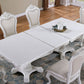 Manzanita White Double Pedestal Dining Set