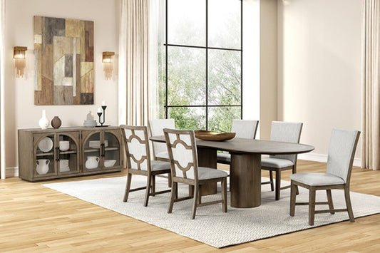 Clements 7 Pc Modern Farmhouse Dining Set