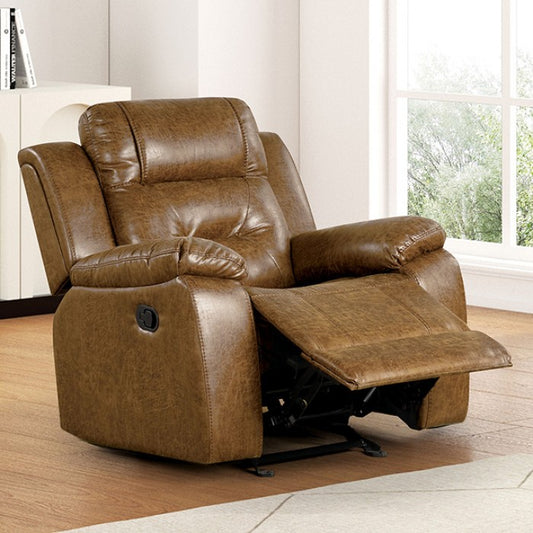 Ezekius Manual Brown Recliner FM6011BR-CH-M