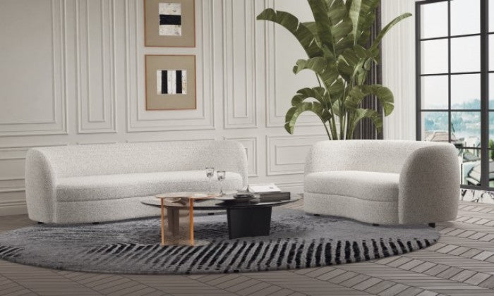 Versoix Sofa & Loveseat - White Boucle