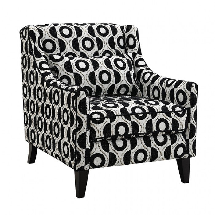 Viviani Accent Chair FM61007BK-CH-PT