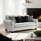 Viviani Black & White Chenille Sofa Set