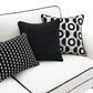 Viviani Black & White Chenille Sofa Set